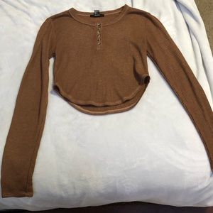 Forever 21 Long Sleeve Crop Top